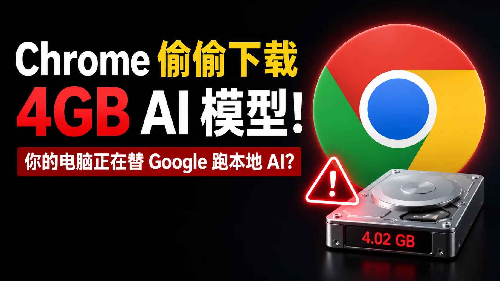 Chrome偷偷下载4GB AI模型 附禁止方法